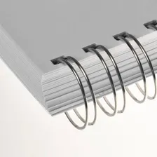Marpax Wire o garra duplo anel 1 1/8 Prata A4 2x1 até 250fls 25un Foto mini 2