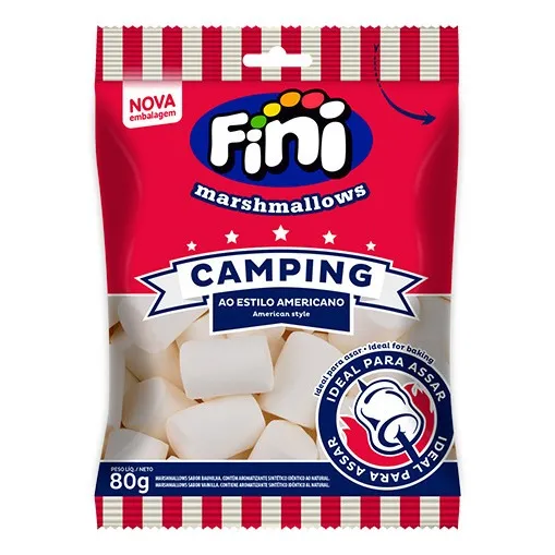Marshmallows Camping Ao Estilo Americano 80g - Fini Foto 1