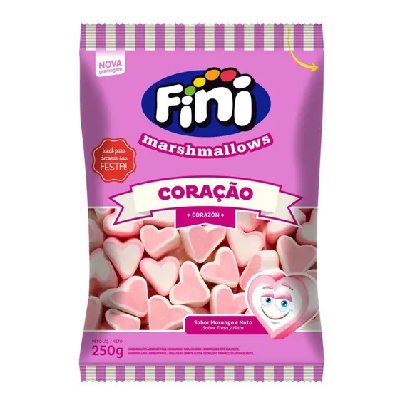 Marshmallows Coração 250g Fini Foto 1