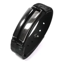 Marshop Pulseira Masculinas De Couro Legítimo Luxo Fecho Pino Foto mini 2