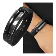 Marshop Pulseira Masculinas De Couro Legítimo Luxo Fecho Pino Foto mini 1