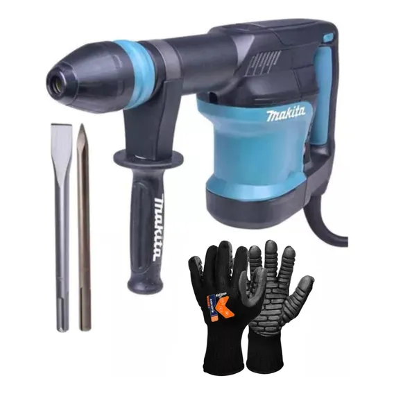 Martelete 5kg Makita Hm0870c 220v Ponteiro Talhadeira Luva Cor Azul-turquesa Foto 1