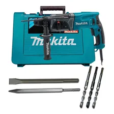 Martelete Combinado Hr 2470 Ponteira+talhadeira+broca Makita Cor Azul 220V Foto mini 1