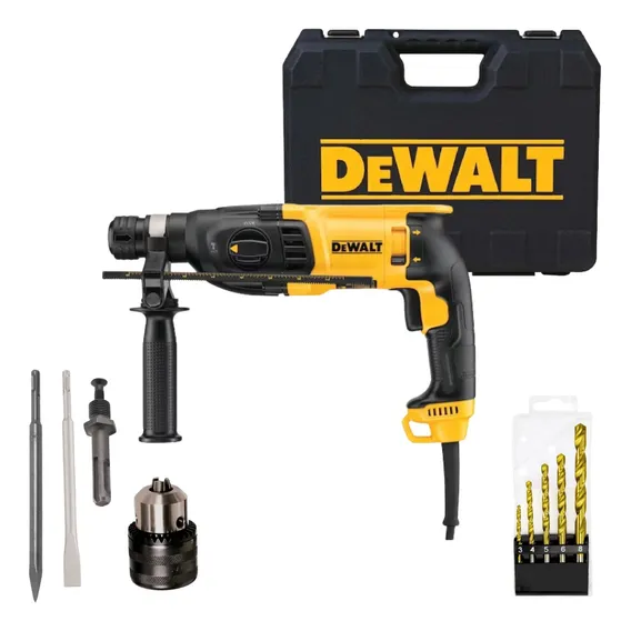 Martelete Combinado Sds 800w D25133k Dewalt + Kit Completo Cor Amarelo 110v Foto 1