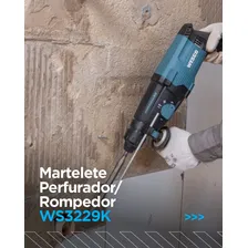 Martelete Perfurador/rompedor 26mm Com Maleta 800w 127v Ws3229ku Wesco Foto mini 3