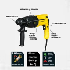 Martelete Stanley Modelo SHR263K Potência 800W 220V Foto mini  3