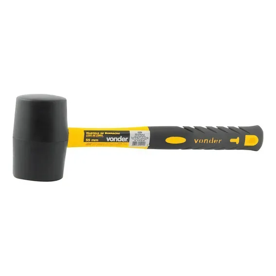 Martelo Borracha 55mm/450g Com Cabo De Fibra Vonder Foto 1