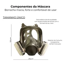 Máscara 6800 facial completa com máscara de filtro 5n11 com carvão ativo Foto mini  3