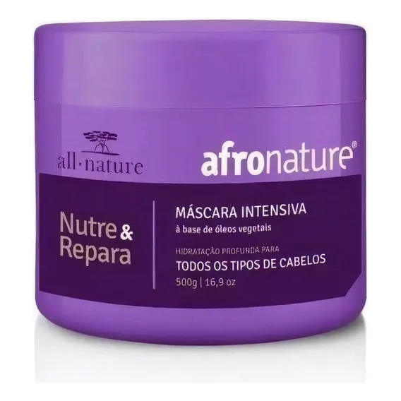 Máscara Afro Nature De Tratamento Intensivo All Nature 500g Foto 1