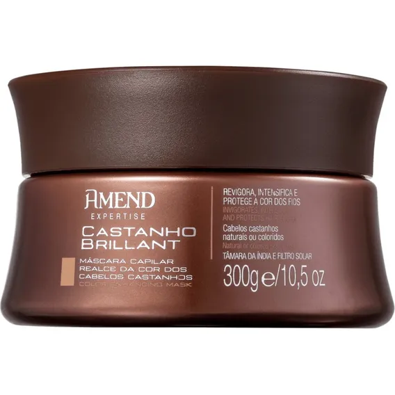 Máscara Amend Castanho Brilliant Realce Da Cor - 300g Foto 1