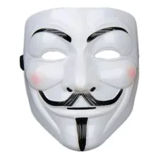 Máscara Anonymous V De Vingança Carnaval Fantasia Cor Branco V Vingança Foto mini 1