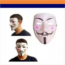 Máscara Anonymous V De Vingança Carnaval Fantasia Cor Branco V Vingança Foto mini 4