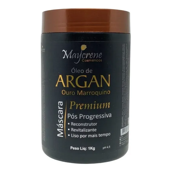 M谩scara Argan P贸s Progressiva Profissional 1kg Naturiun Foto 1