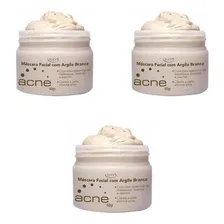 Máscara Argila Branca Acne 3 Unidades Foto mini 1