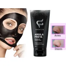 Máscara Argila Preta Limpeza Facial Remove Cravos Fashion Tipo de pele Mista Foto mini  2