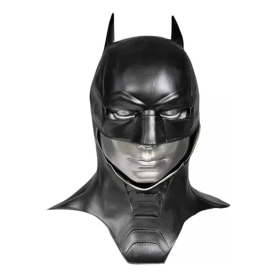 Máscara Batman Longa Látex Herói Liga Da Justiça 24h Foto 1