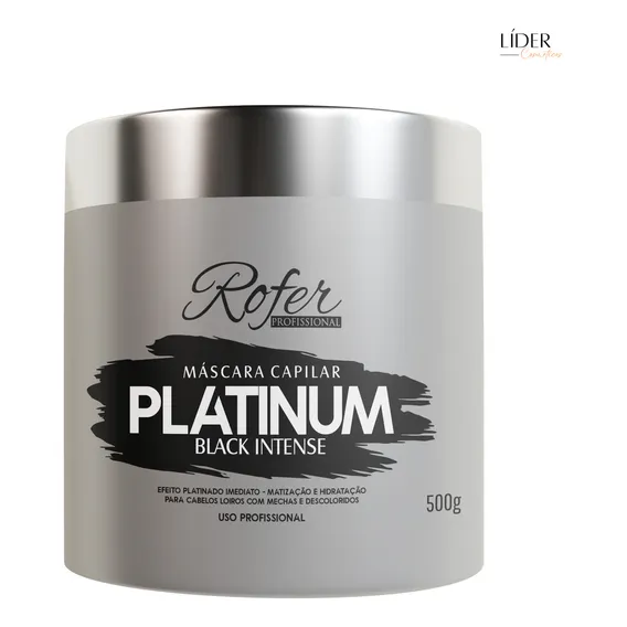 Mascara Black Platinum Cabelos Loiros Rofer Profissional Foto 1