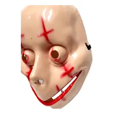 Máscara Boneco Assassino Terror Sangue Halloween Cosplay Cor Bege-Sangue Foto mini  2