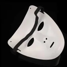 Máscara Branca Lisa Sem Face Fantasia Halloween Festa Foto mini 4