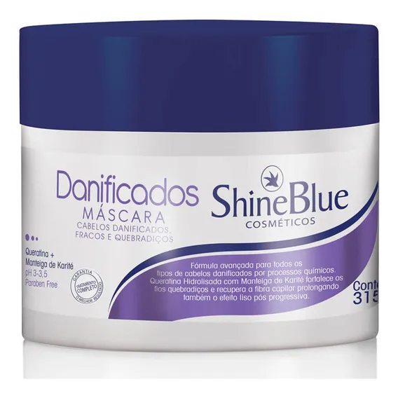 Mascara Cabelos Danificados Fracos Shine 315g Foto 1