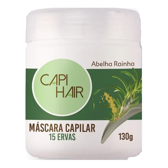 Máscara Capialar 15 Ervas Capi Hair Abelha Rainha 130g Foto 1