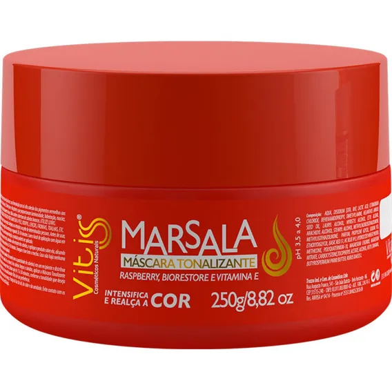Máscara Capilar Vitiss Tonalizante Marsala 250g Foto 1