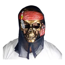 Máscara Caveira Pirata Dourada Mascara Para Festa Halloween Foto mini 1