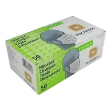 Máscara Cirúrgica Tripla Descartável Com Elástico Descarpack Foto mini 1