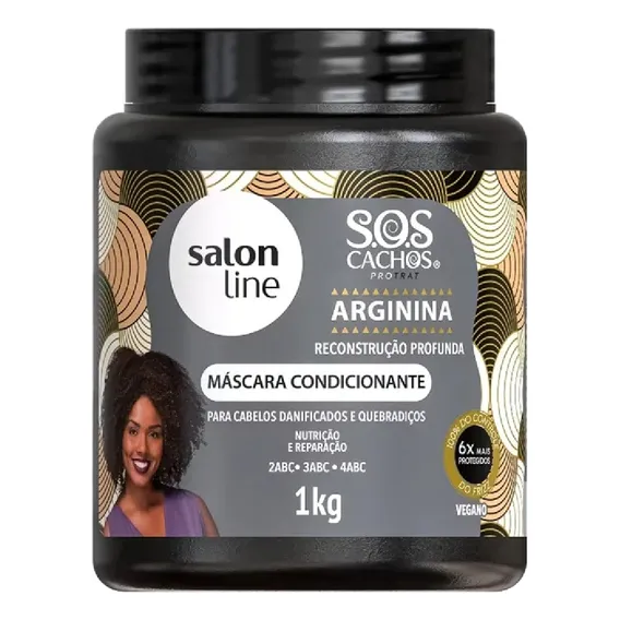 Máscara Condicionante Sos Cachos Arginina 1kg Salon Line Foto 1