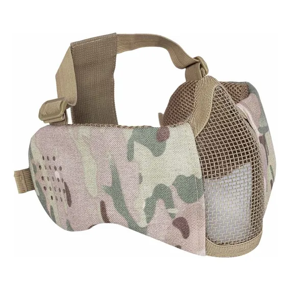 Máscara Confort Orelha Proteção Telada Rosto Face Airsoft Cor Multicam Foto 1
