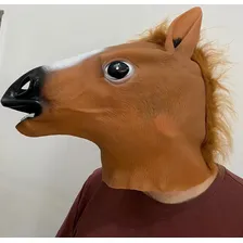Máscara Crazy Horse Crazy Horse Latex Brown Horse Foto mini 3