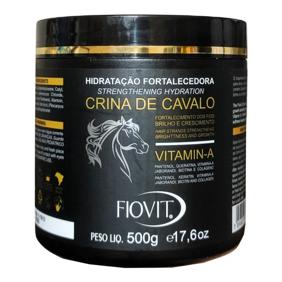 Mascara Crescimento Fortalecimento Crina Cavalo Fiovit 500g Foto 1