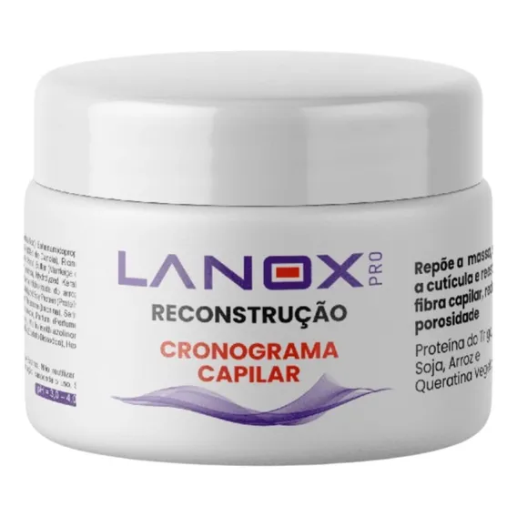 Máscara Cronograma Capilar Reconstrução Lanox Trihair 250g Foto 1