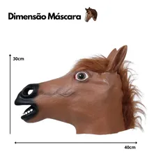 Mascara De Cavalo Cabeça De Cavalo Fantasia Cosplay Foto mini  3