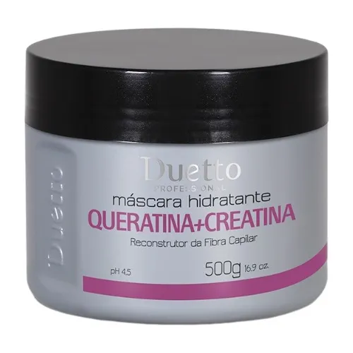 Máscara De Hidrataçao Queratina + Creatina Duetto 500g Foto 1