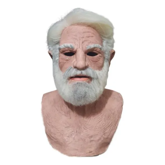 Máscara De Latex Velho Realista Para Fantasia Halloween Foto 1