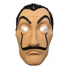 Máscara De Plástico Fantasia Salvador Dali La Casa De Papel Foto mini 1