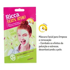 Máscara facial para limpeza e renovação chá verde detox total Ricca Foto mini 4