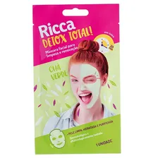 Máscara facial para limpeza e renovação chá verde detox total Ricca Foto mini 1