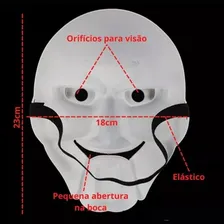 Máscara Fantasia Halloween - Jogos Mortais Jigsaw Cor Cinza mascara billi jogos mortais Foto mini 3