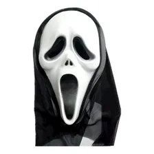 Máscara Hallowen Filme Panico Com Capuz Terror Festa Cosplay Cor Branco Foto mini 1