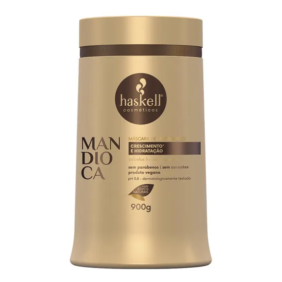 Máscara Haskell Mandioca Brilho E Crescimento 900g Foto 1