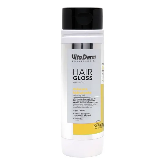 Máscara Hidratante Hair Gloss Vita Derm Foto 1