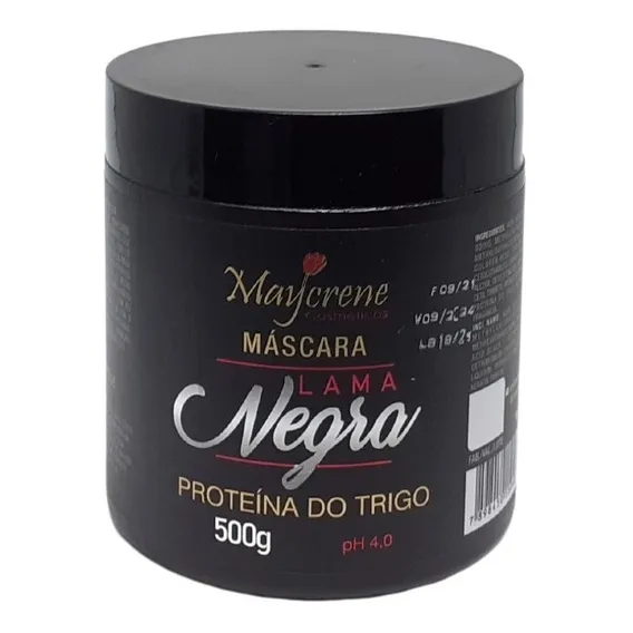 Máscara Lama Negra Ativador Tons Escuros Maycrene - 500g Foto 1