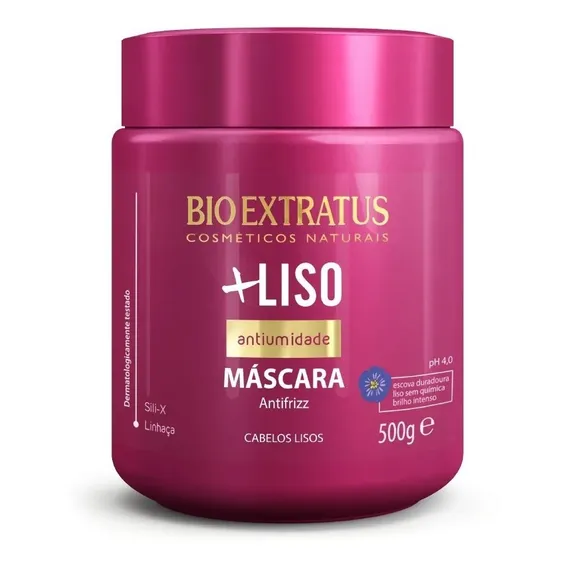 Máscara Mais +liso 3 X Mais Liso 500g Bio Extratus Foto 1