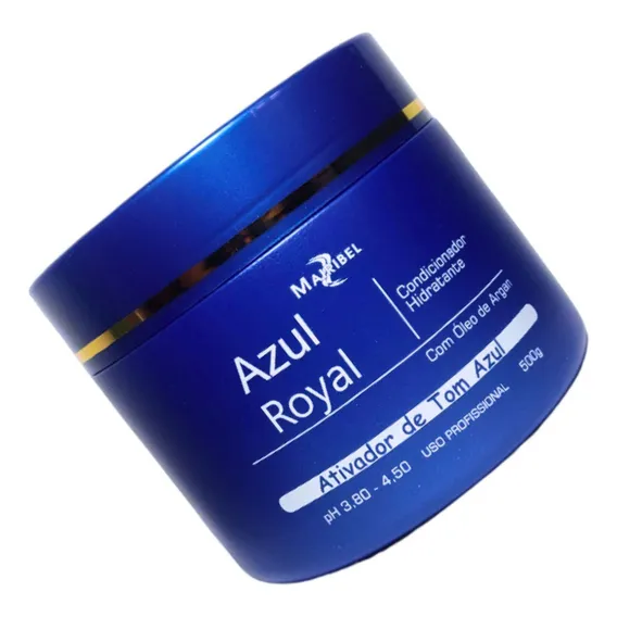 Máscara Matizador Ativador De Tons Azul Royal 500g Mairibel Foto 1