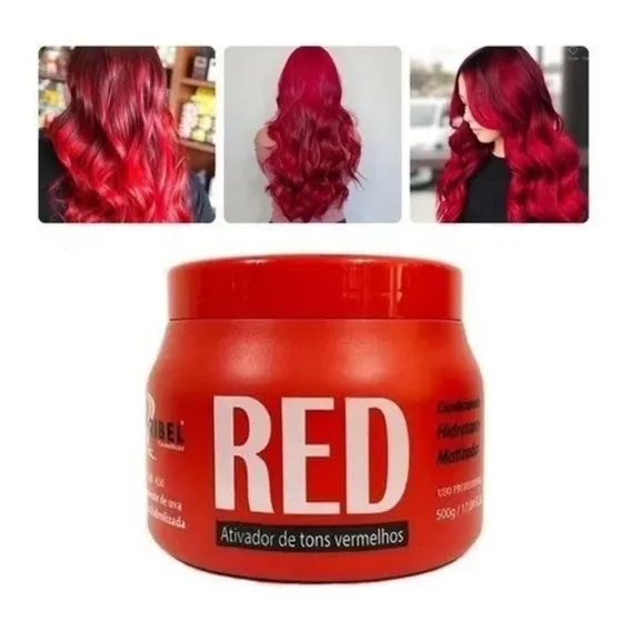 Máscara Matizadora Red 500gr Mairibel Tom Red - Vermelho Foto 1
