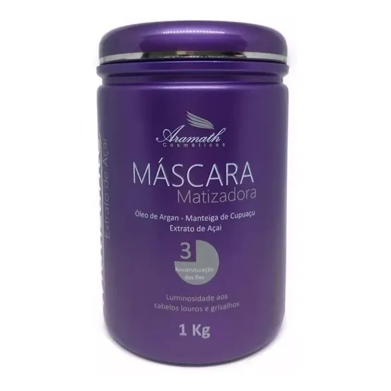 Máscara Matizante Desamarelador Profissional Matizadora 1kg Foto 1