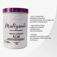 Máscara Matizante Desamarelador Profissional Matizadora 1kg Foto mini 3