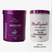 Máscara Matizante Desamarelador Profissional Matizadora 1kg Foto mini 4
